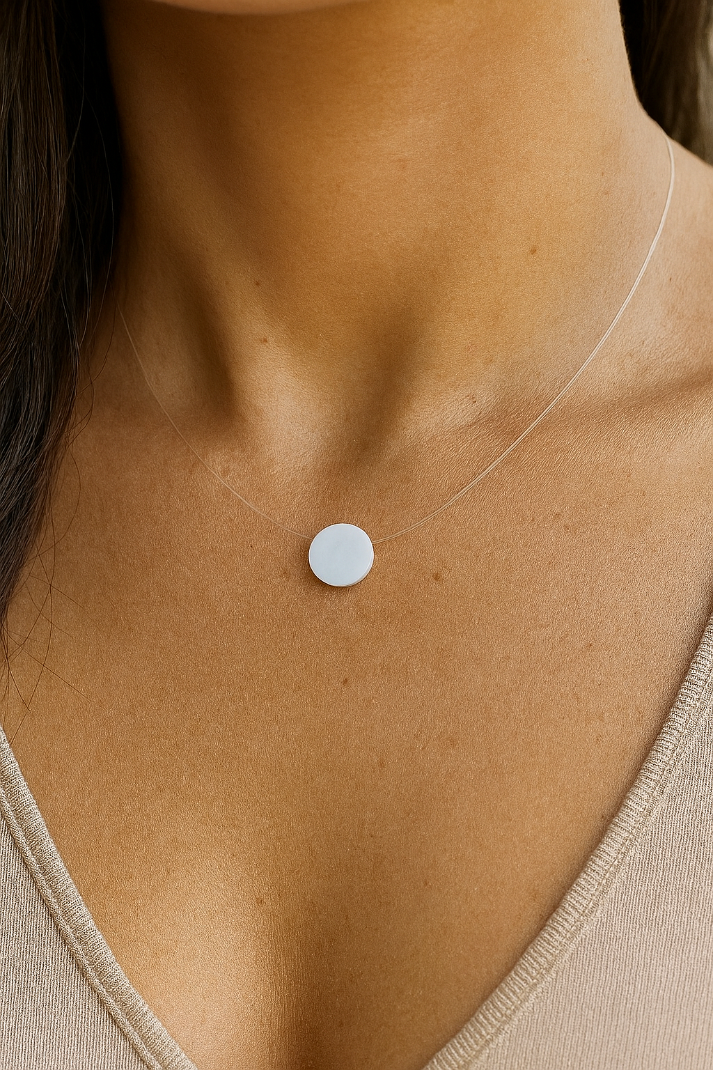 Choker Medalha Madre Perola