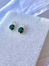 Carregar imagem no visualizador da galeria, Brinco Esmeralda P. de Luz Duplo
