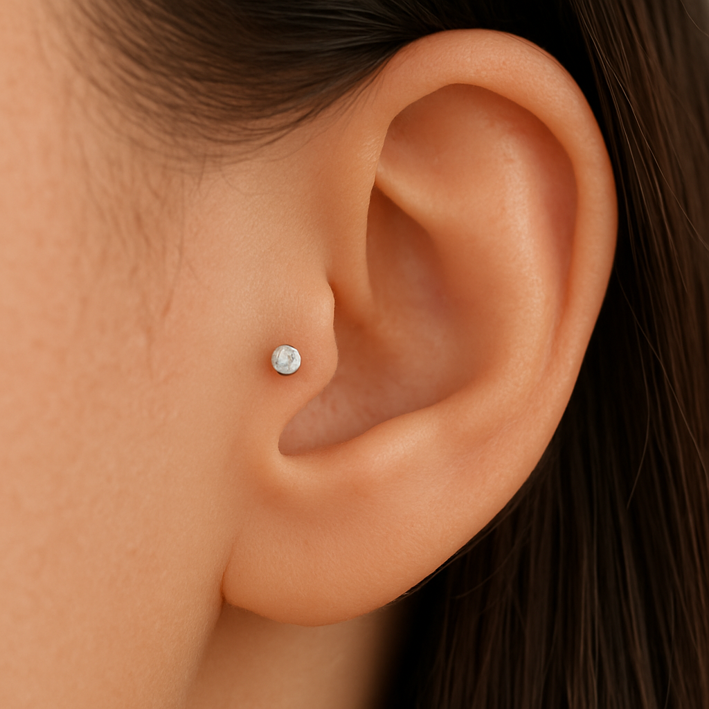 Trágus ponto de luz 2mm
