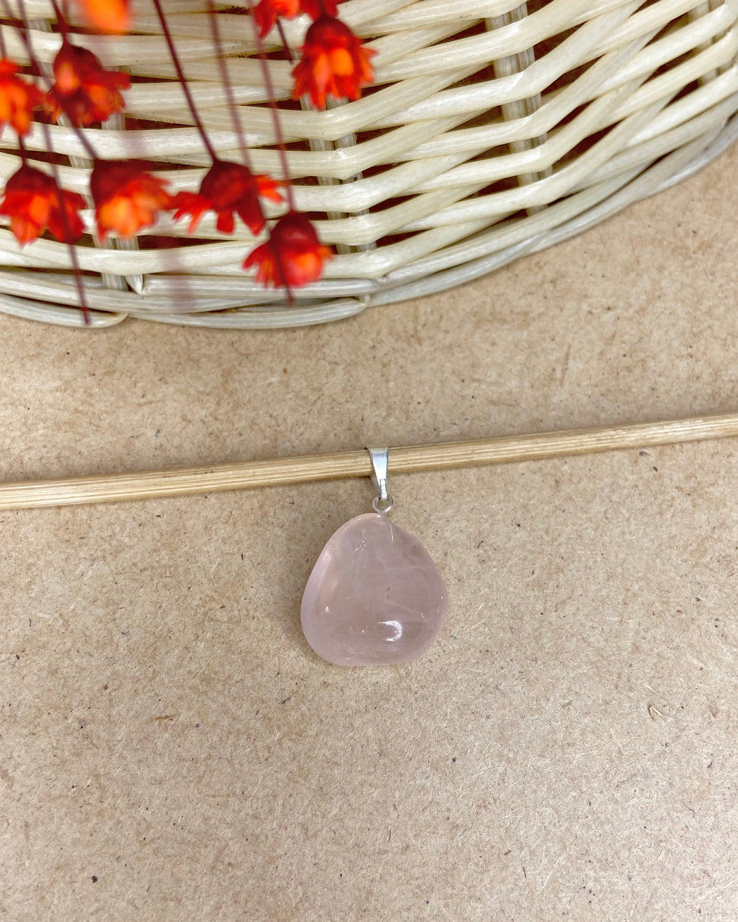 Pingente Quartzo Rosa