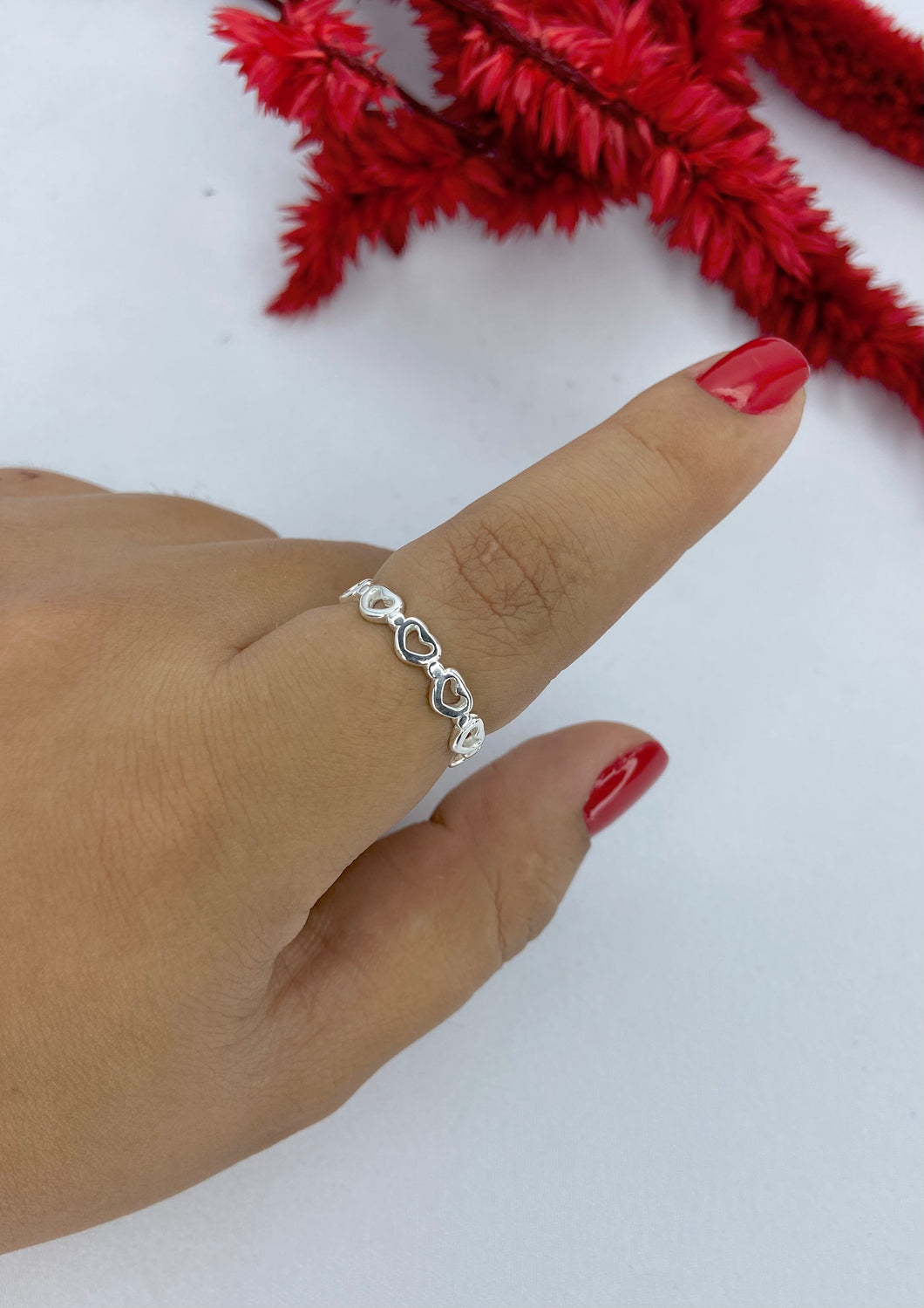 Anel Corações Vazado