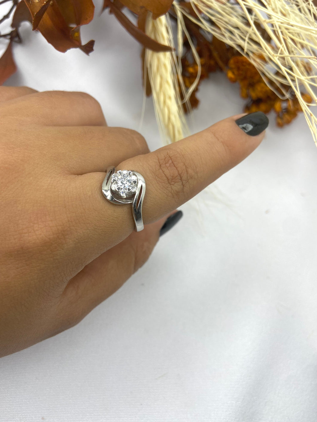 Anel Dois Fios Zircônia